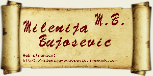 Milenija Bujošević vizit kartica